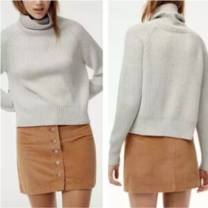Aritzia Wilfred Free Karmen Corduroy Button Front Mini Skirt in Light Aged Gold